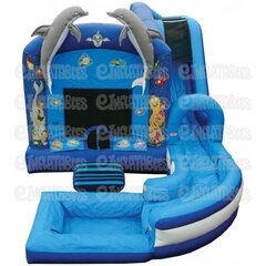 4 in 1 Jump & Splash Dolphin Combo-Single Lane Wet/Dry