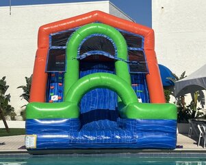 20' Tall - Thriller Water Slide into your pool single lane